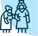 Dementia alzheimer care support icon